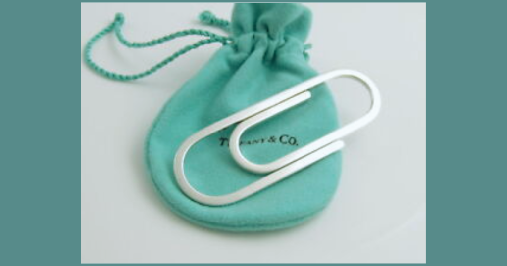 Tiffany paper clip
